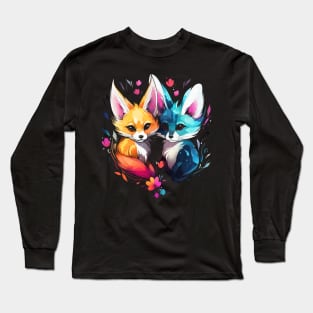 Fennec Fox Couple Valentine Long Sleeve T-Shirt